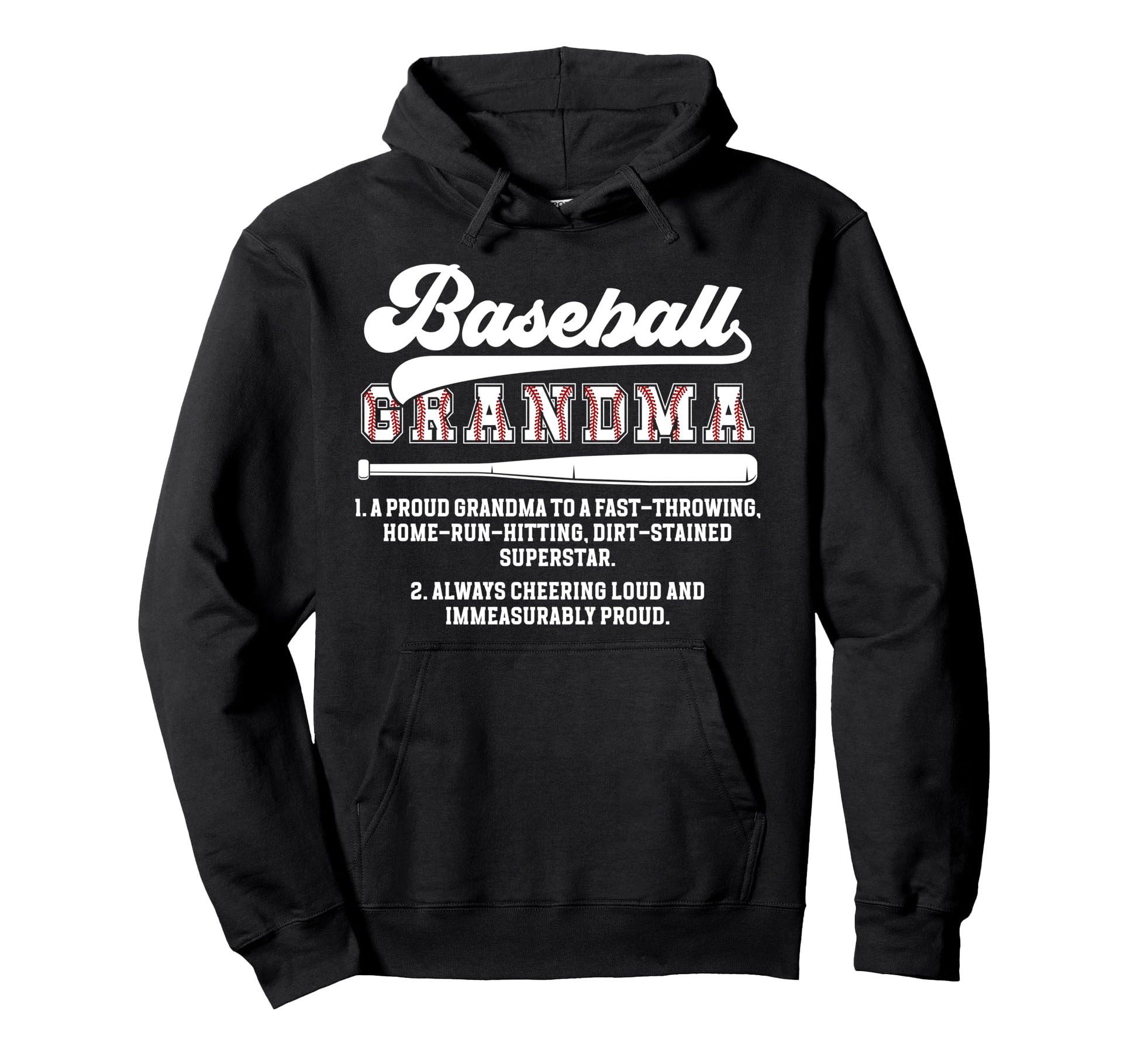 Baseball Grandma Baseball Player Hoodie - Custom Art Print for Adults - T-Shirt, Sweatshirt, Hoodie