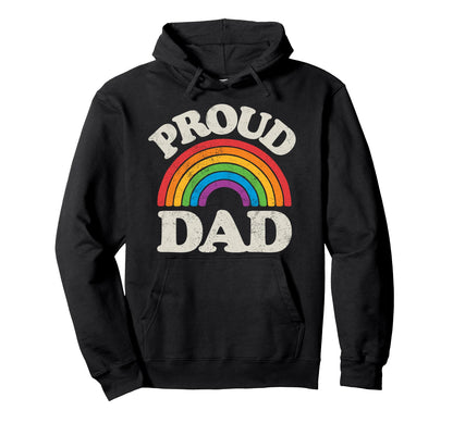 Lgbtq Proud Dad Gay Pride Lgbt Ally Hoodie - Custom Art Print Unisex - T-Shirt, Sweatshirt, Hoodie