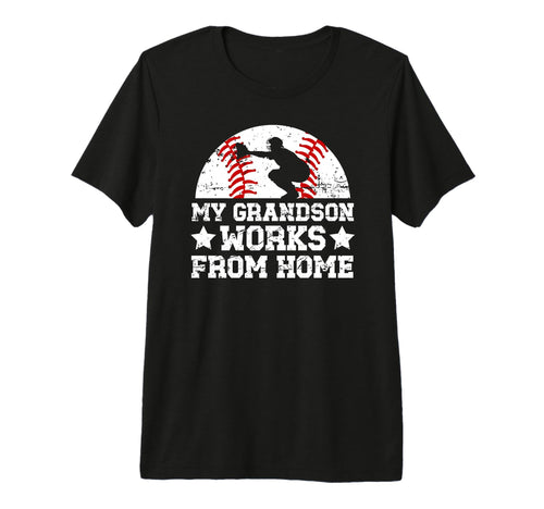 Mens My Grandson Baseball Catcher T-Shirt - Fun Novelty Design for Adults - T-Shirt, Sweatshirt, Hoodie