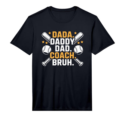 Baseball Lover And Coach Dada Daddy T-Shirt - Aesthetic Graphic for Adults - T-Shirt, Sweatshirt, Hoodie