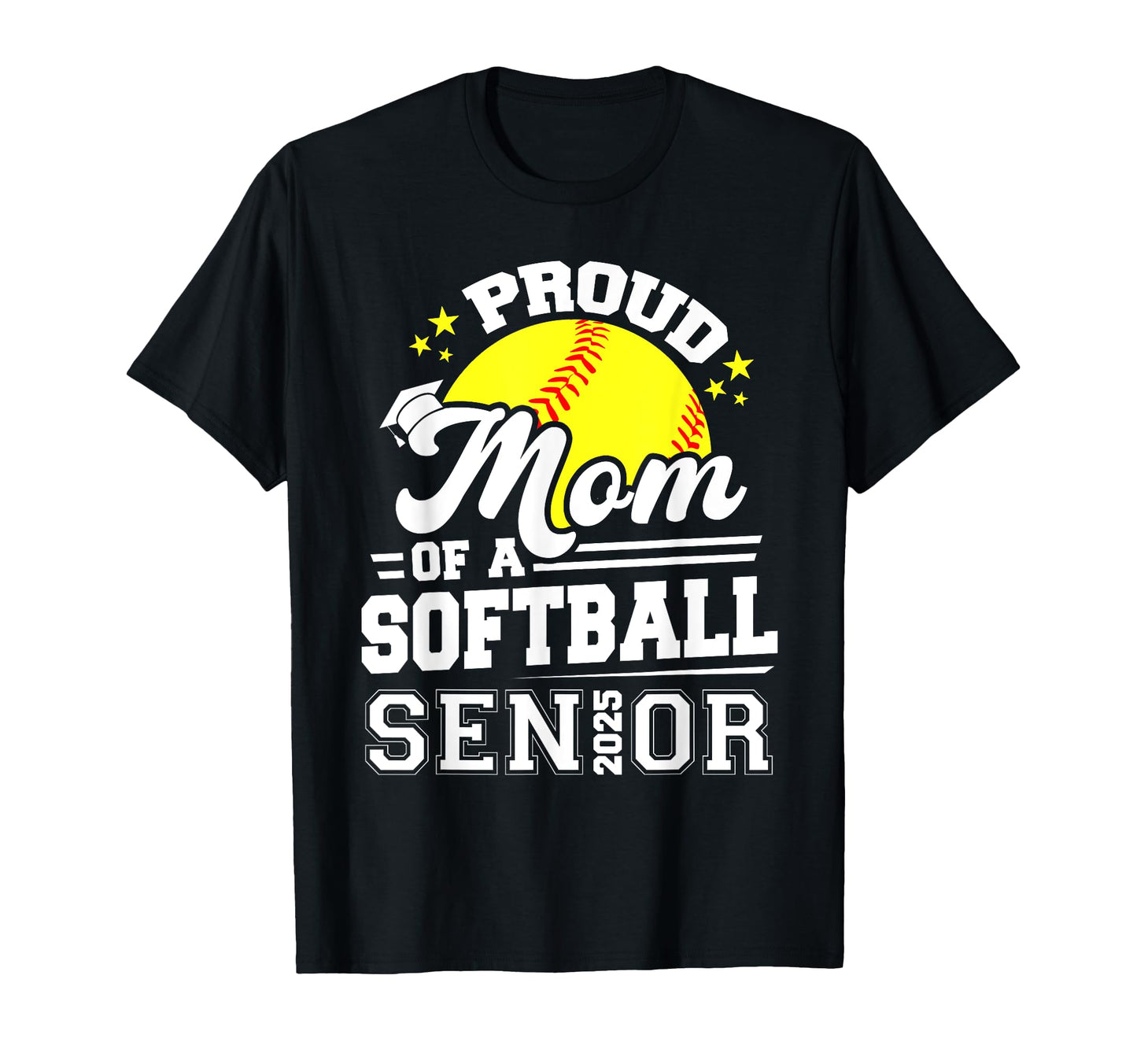 Proud Mom Softball Senior 2025 T-Shirt - Minimalist Print Men Women - T-Shirt, Sweatshirt, Hoodie