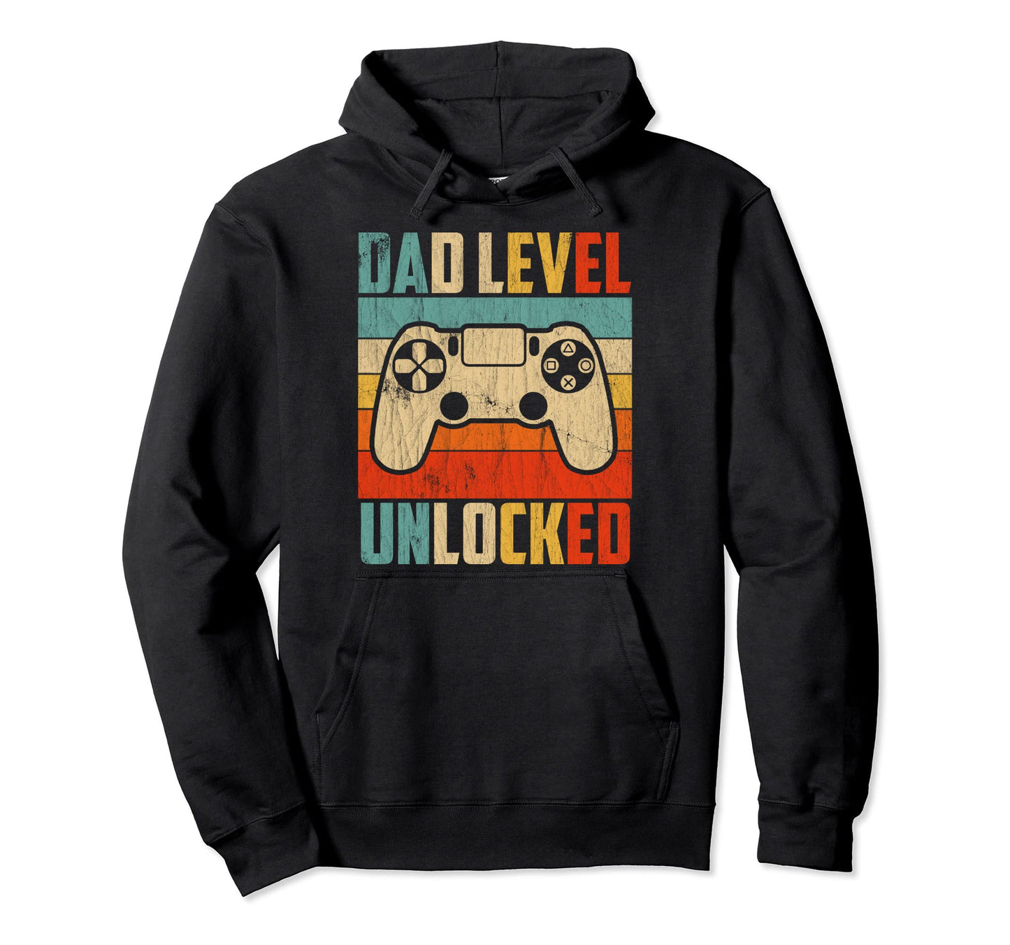 Dad Level Unlocked Video Game Gaming Hoodie - Trendy Graphic for Adults - T-Shirt, Sweatshirt, Hoodie