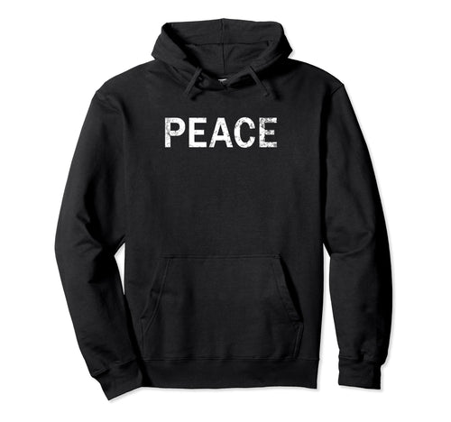 Peace Love Distressed Positive Vibes Hoodie - Novelty Apparel for Adults - T-Shirt, Sweatshirt, Hoodie