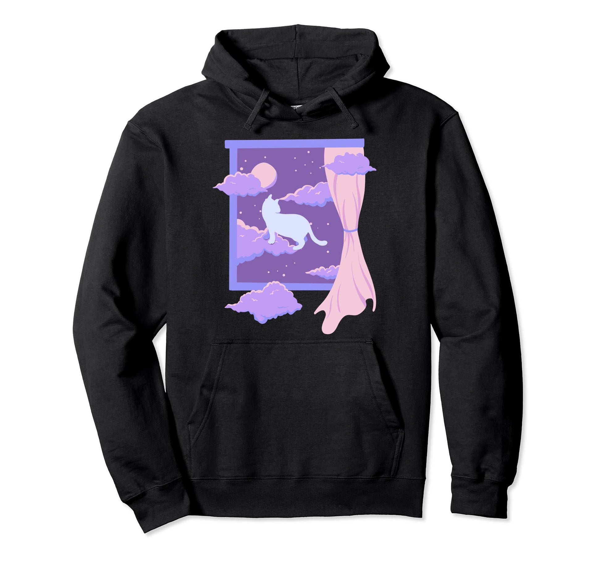 Kawaii Anime Cat Lofi Aesthetic Hoodie - Novelty Apparel Men Women - T-Shirt, Sweatshirt, Hoodie