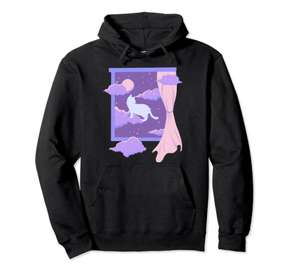 Kawaii Anime Cat Lofi Aesthetic Hoodie - Novelty Apparel Men Women - T-Shirt, Sweatshirt, Hoodie