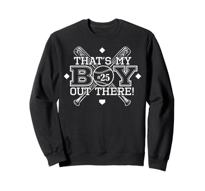Baseball Mom Dad Thats My Proud Sweatshirt - Custom Art Print for Adults - T-Shirt, Sweatshirt, Hoodie