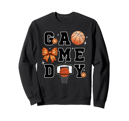 Basketball Mama Coquette Game Day Sweatshirt - Novelty Apparel for Adults - T-Shirt, Sweatshirt, Hoodie