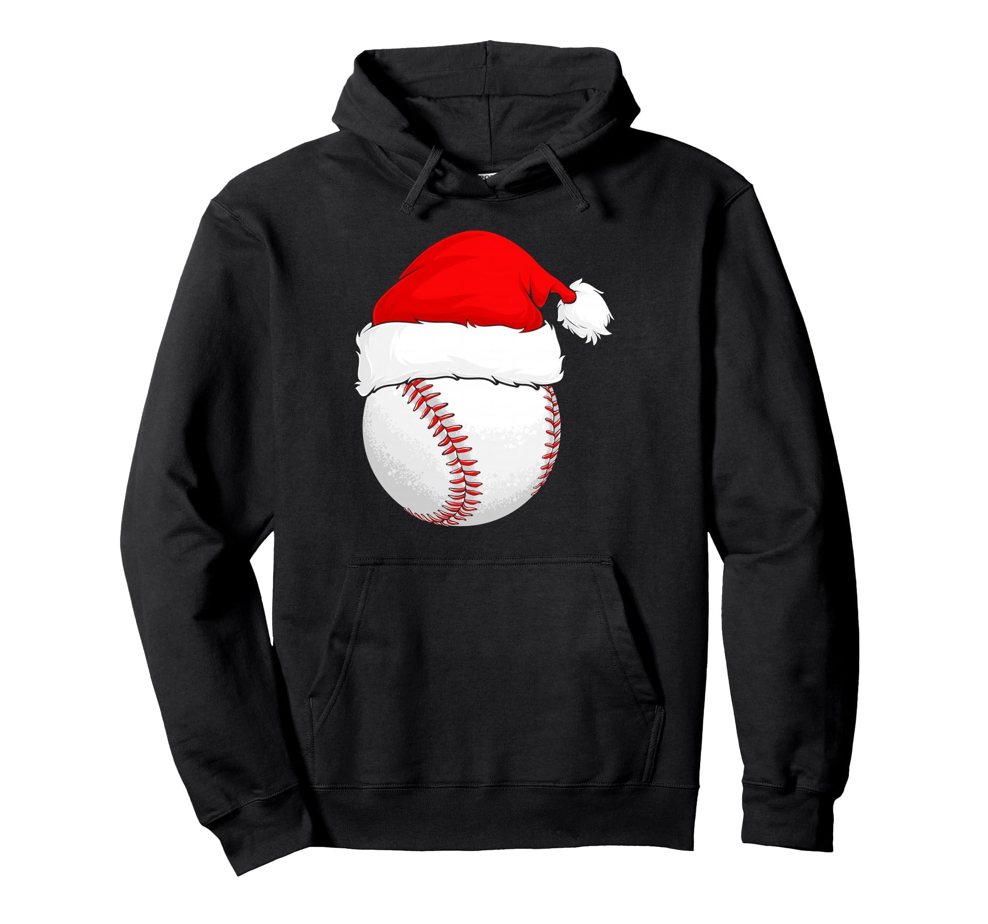 Baseball Santa Hat Funny Gifts Novelty Hoodie - Novelty Apparel Men Women - T-Shirt, Sweatshirt, Hoodie