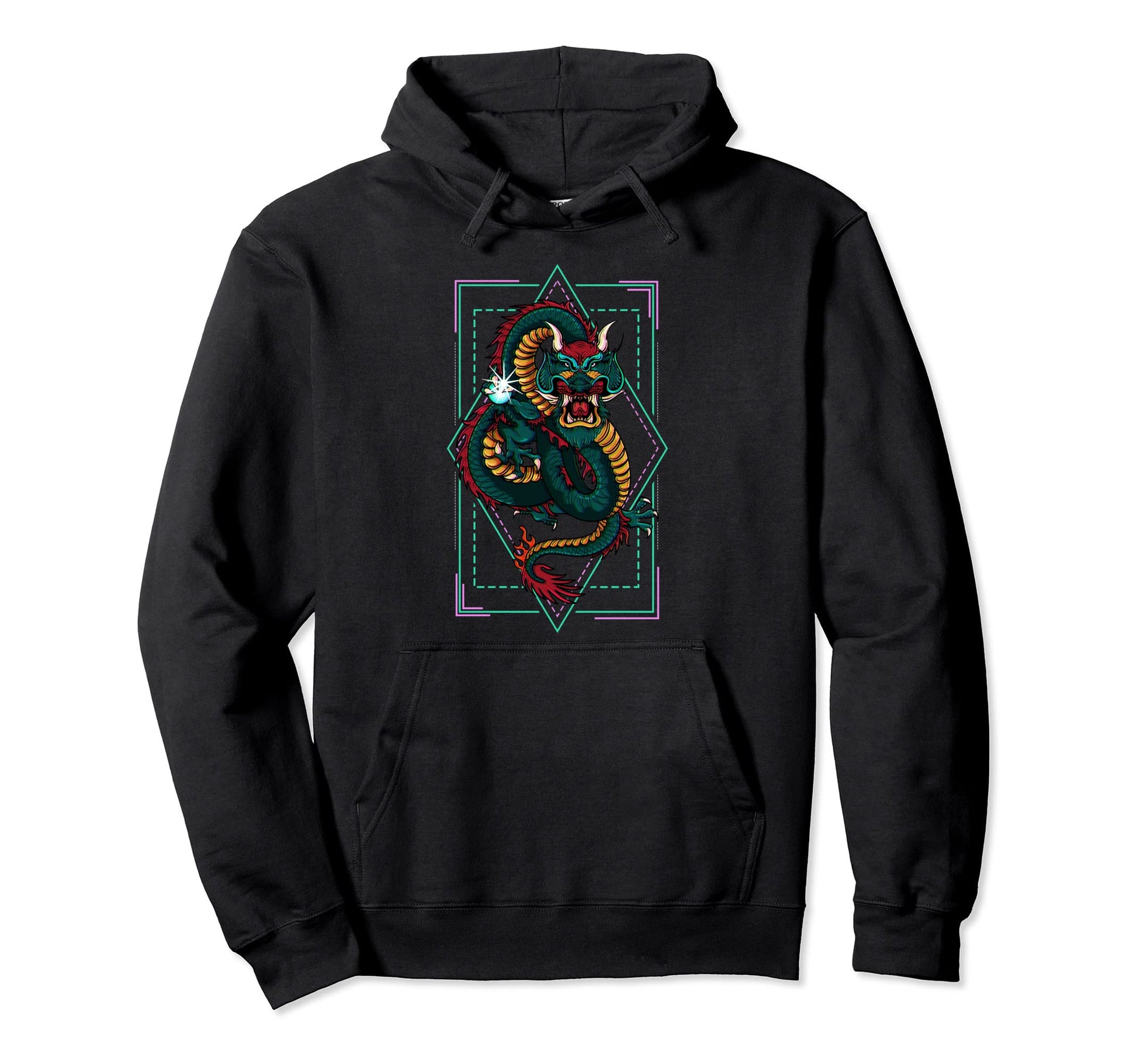 Japanese Aesthetic Dragon Vaporwave Japan Hoodie - Custom Art Print Unisex - T-Shirt, Sweatshirt, Hoodie