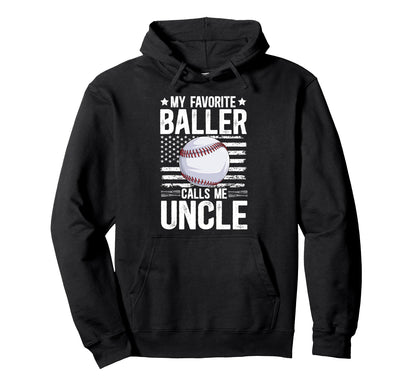 Proud Baseball Uncle Baseball Player Uncle Hoodie - Unique Graphic Unisex - T-Shirt, Sweatshirt, Hoodie