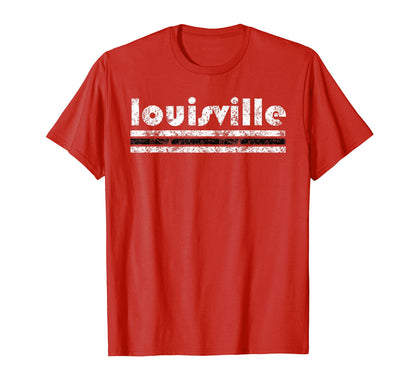 Louisville Kentucky Three Stripe T-Shirt - Streetwear Style Unisex - T-Shirt, Sweatshirt, Hoodie