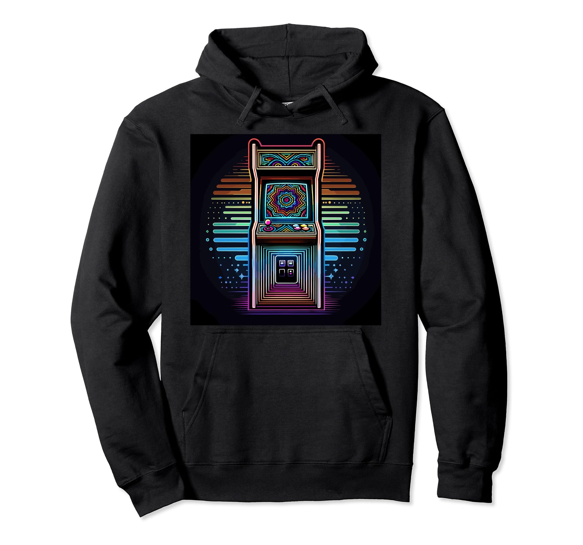 Arcade Euphoria Rainbow Swirl Vector Hoodie - Minimalist Print Men Women - T-Shirt, Sweatshirt, Hoodie