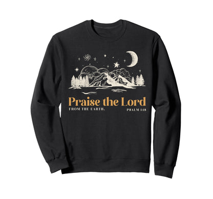 Boho Christian Fall Camping Psalm Sweatshirt - Aesthetic Graphic Men Women - T-Shirt, Sweatshirt, Hoodie
