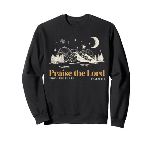 Boho Christian Fall Camping Psalm Sweatshirt - Aesthetic Graphic Men Women - T-Shirt, Sweatshirt, Hoodie