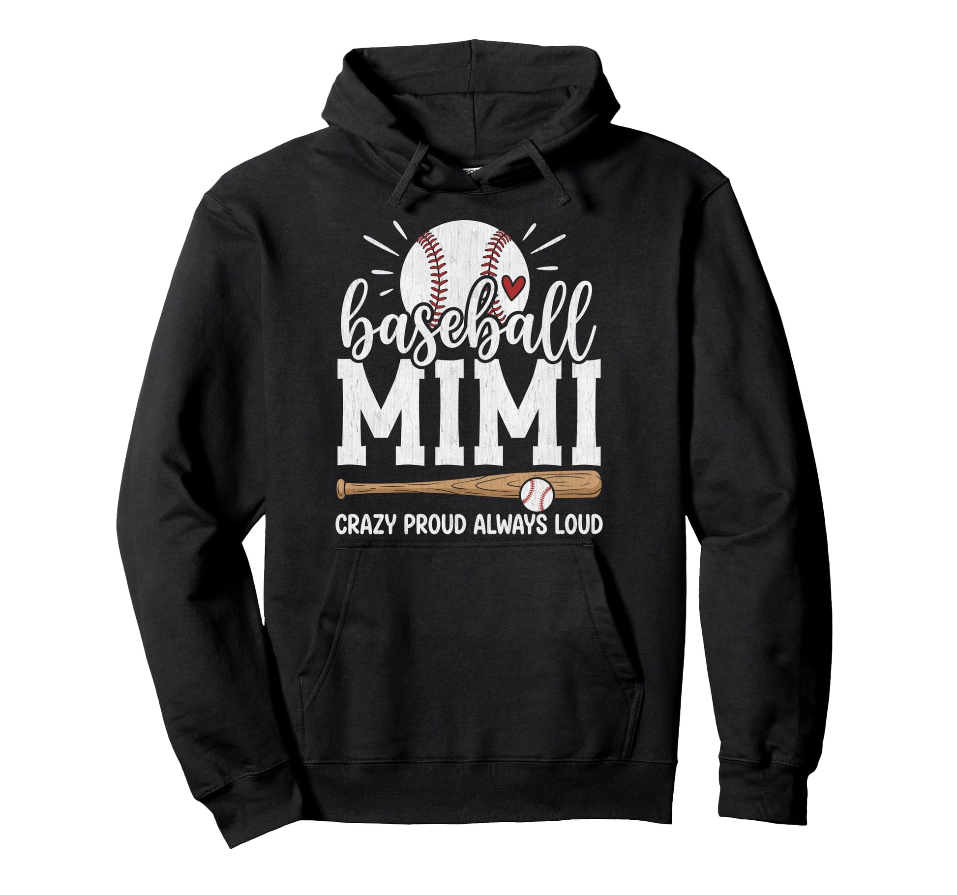 Baseball Mimi Baseball Player Grandma Hoodie - Unique Graphic Men Women - T-Shirt, Sweatshirt, Hoodie