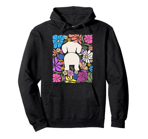 Dachshund Boho Floral Doxie Flowers Dog Hoodie - Minimalist Print Men Women - T-Shirt, Sweatshirt, Hoodie