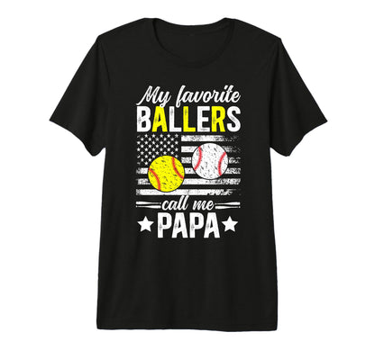 Mens My Favorite Ballers Call Me T-Shirt - Custom Art Print Unisex - T-Shirt, Sweatshirt, Hoodie