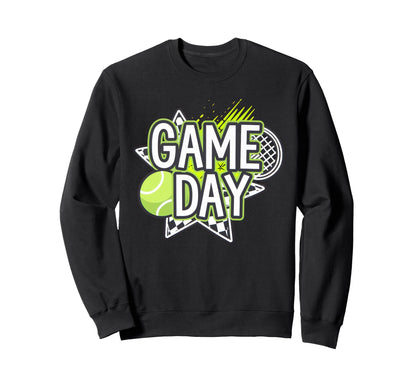 Game Day Tennis Tennis Moms And Sweatshirt - Aesthetic Graphic for Adults - T-Shirt, Sweatshirt, Hoodie