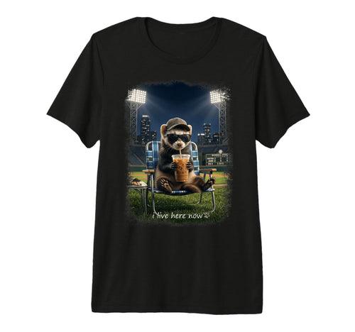 Funny Ferrets Ballfield Baseball Field T-Shirt - Unique Graphic for Adults - T-Shirt, Sweatshirt, Hoodie