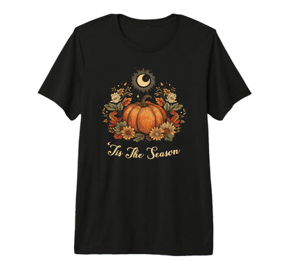 Pumpkin Spice Tis Season Equinox Moon Tri T-Shirt - Unique Graphic Unisex - T-Shirt, Sweatshirt, Hoodie