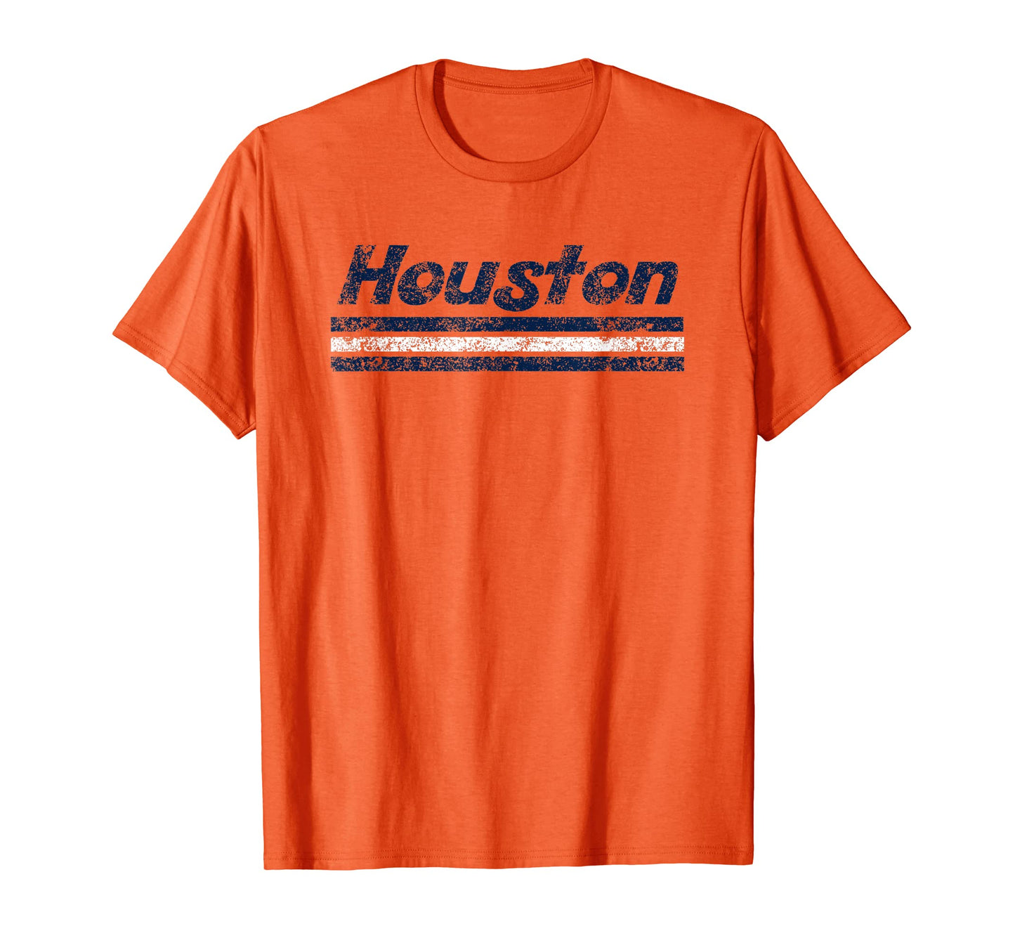 Houston Texas Weathered Stripe Throwback T-Shirt - Graphic Print Unisex - T-Shirt, Sweatshirt, Hoodie