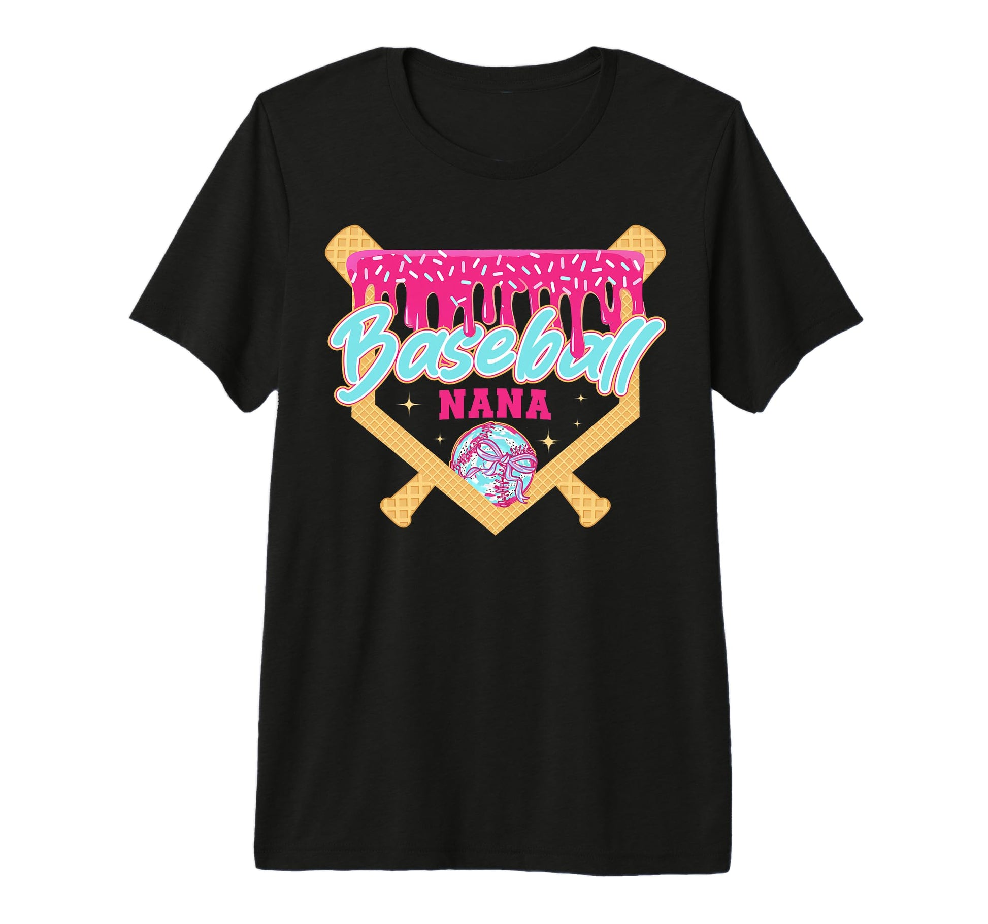 Baseball Nana Drip Ice Cream Baseball T-Shirt - Fun Novelty Design Unisex - T-Shirt, Sweatshirt, Hoodie