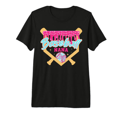 Baseball Nana Drip Ice Cream Baseball T-Shirt - Fun Novelty Design Unisex - T-Shirt, Sweatshirt, Hoodie