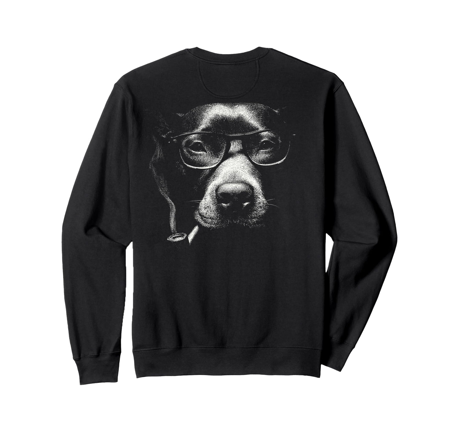 American Pitbull Pipe Glasses Sweatshirt - Aesthetic Graphic for Adults - T-Shirt, Sweatshirt, Hoodie