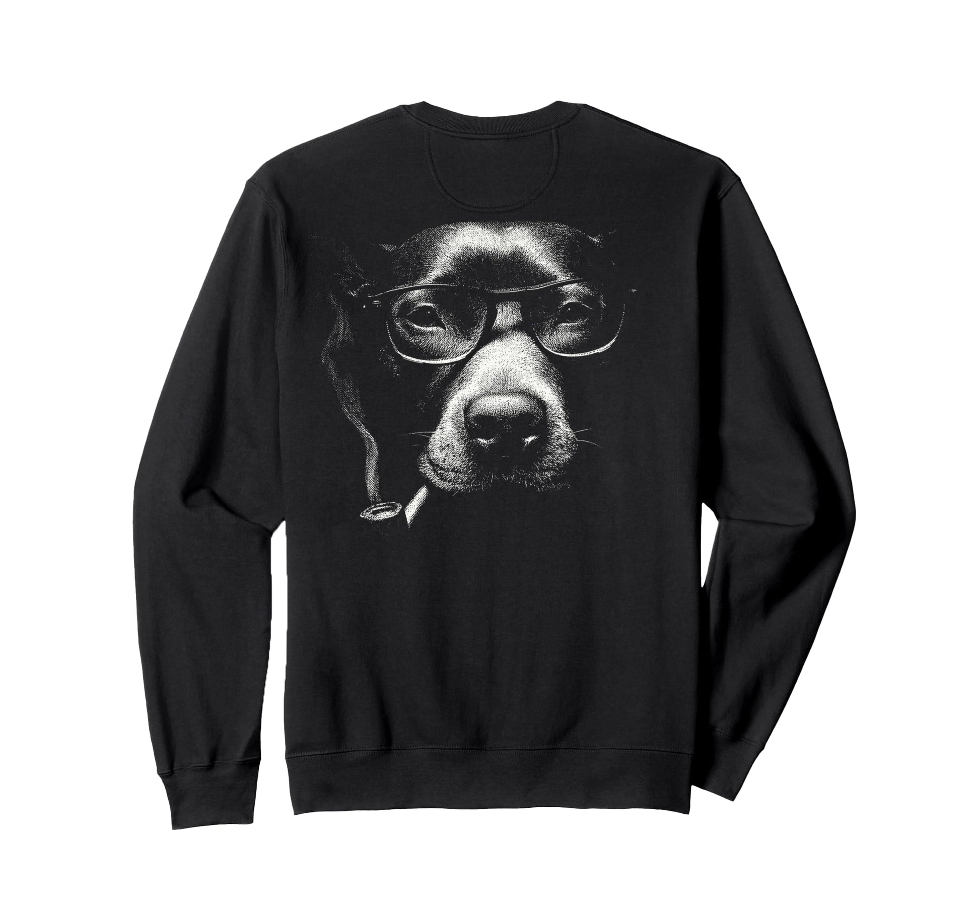 American Pitbull Pipe Glasses Sweatshirt - Aesthetic Graphic for Adults - T-Shirt, Sweatshirt, Hoodie
