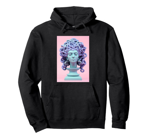 Vaporwave Medusa Statue Aesthetic Hoodie - Aesthetic Graphic for Adults - T-Shirt, Sweatshirt, Hoodie