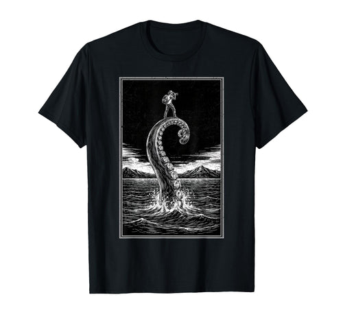 Photographer Octopus Moon Camera T-Shirt - Trendy Graphic for Adults - T-Shirt, Sweatshirt, Hoodie