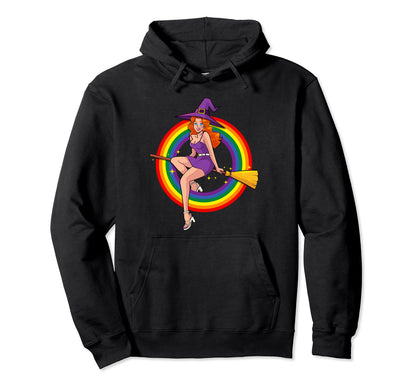 Funny Lgbtq Witchcraft Witch Lesbian Pride Hoodie - Graphic Print Unisex - T-Shirt, Sweatshirt, Hoodie