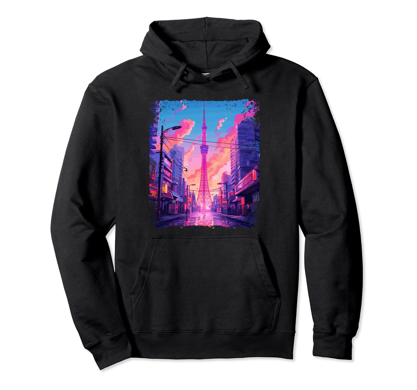 Vaporwave Aesthetic Japanese Hoodie - Casual Everyday Wear for Adults - T-Shirt, Sweatshirt, Hoodie