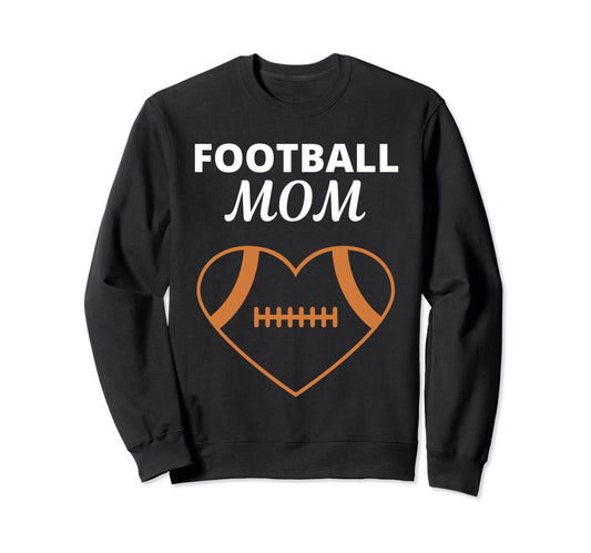 Football Mom I Love Heart Football Sweatshirt - Unique Graphic for Adults - T-Shirt, Sweatshirt, Hoodie