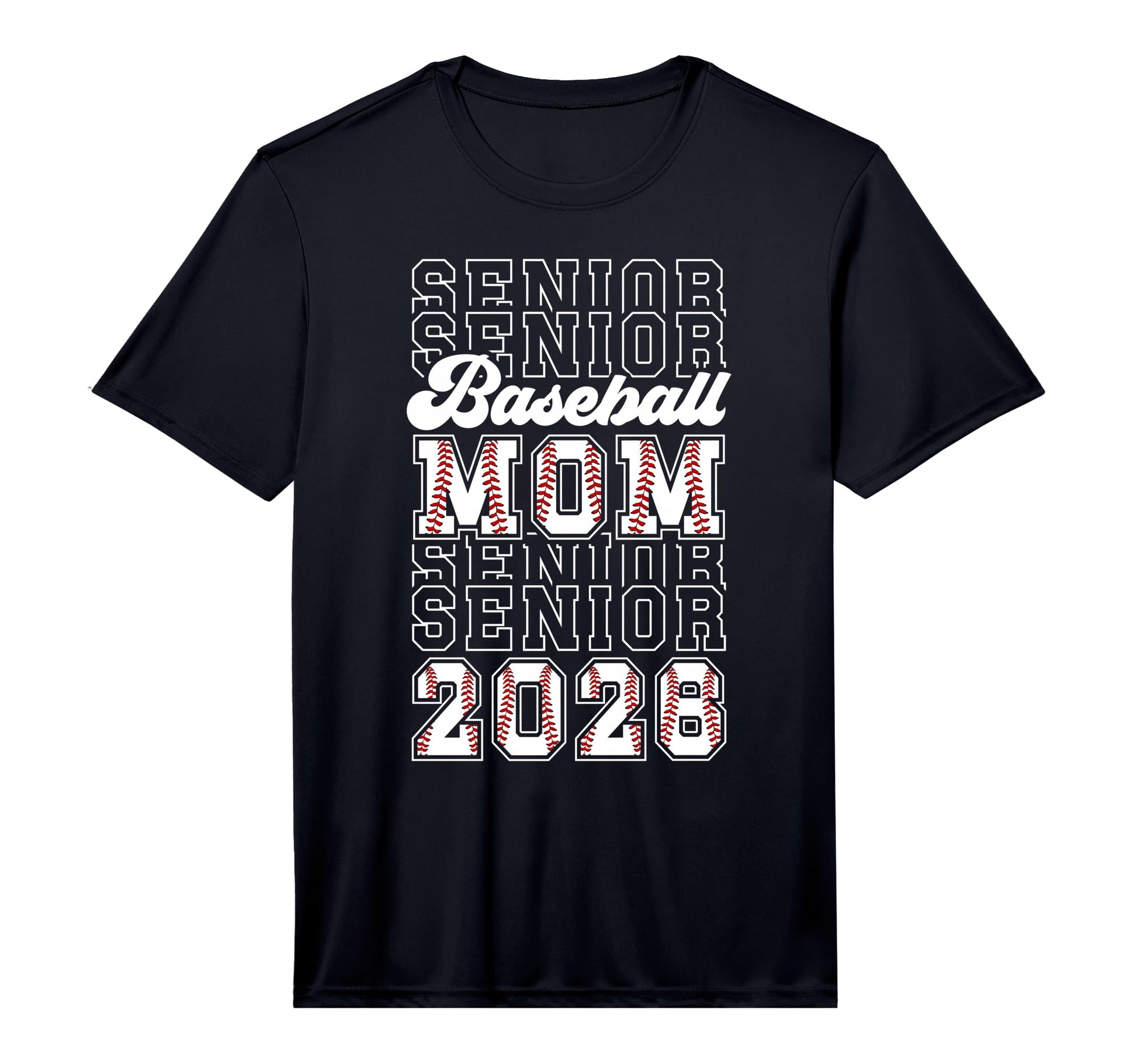 Mens Baseball Senior Mom 2026 Baseball T-Shirt - Fun Novelty Design Unisex - T-Shirt, Sweatshirt, Hoodie