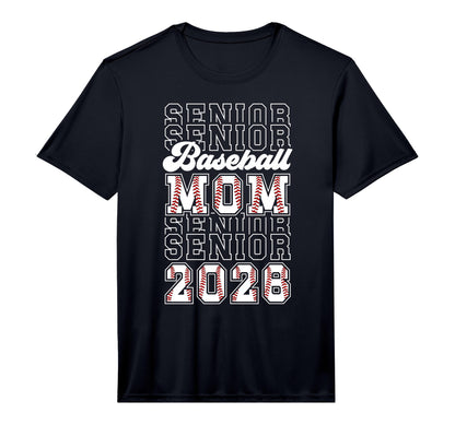 Mens Baseball Senior Mom 2026 Baseball T-Shirt - Fun Novelty Design Unisex - T-Shirt, Sweatshirt, Hoodie