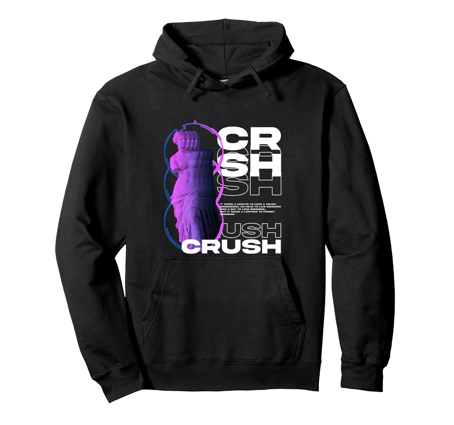 Crush Greek Sculpture Aesthetic Edgy Hoodie - Aesthetic Graphic Men Women - T-Shirt, Sweatshirt, Hoodie