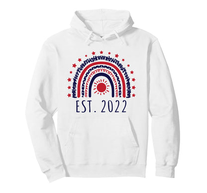 Est 2022 Rainbow Established 2022 Hoodie - Streetwear Style for Adults - T-Shirt, Sweatshirt, Hoodie