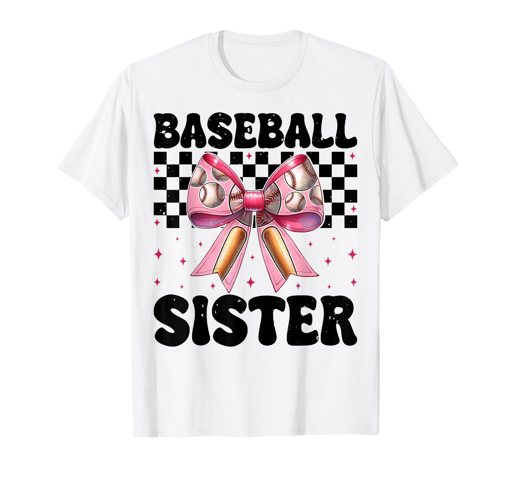 Baseball Sister Baseball Coquette Bow T-Shirt - Streetwear Style Men Women - T-Shirt, Sweatshirt, Hoodie