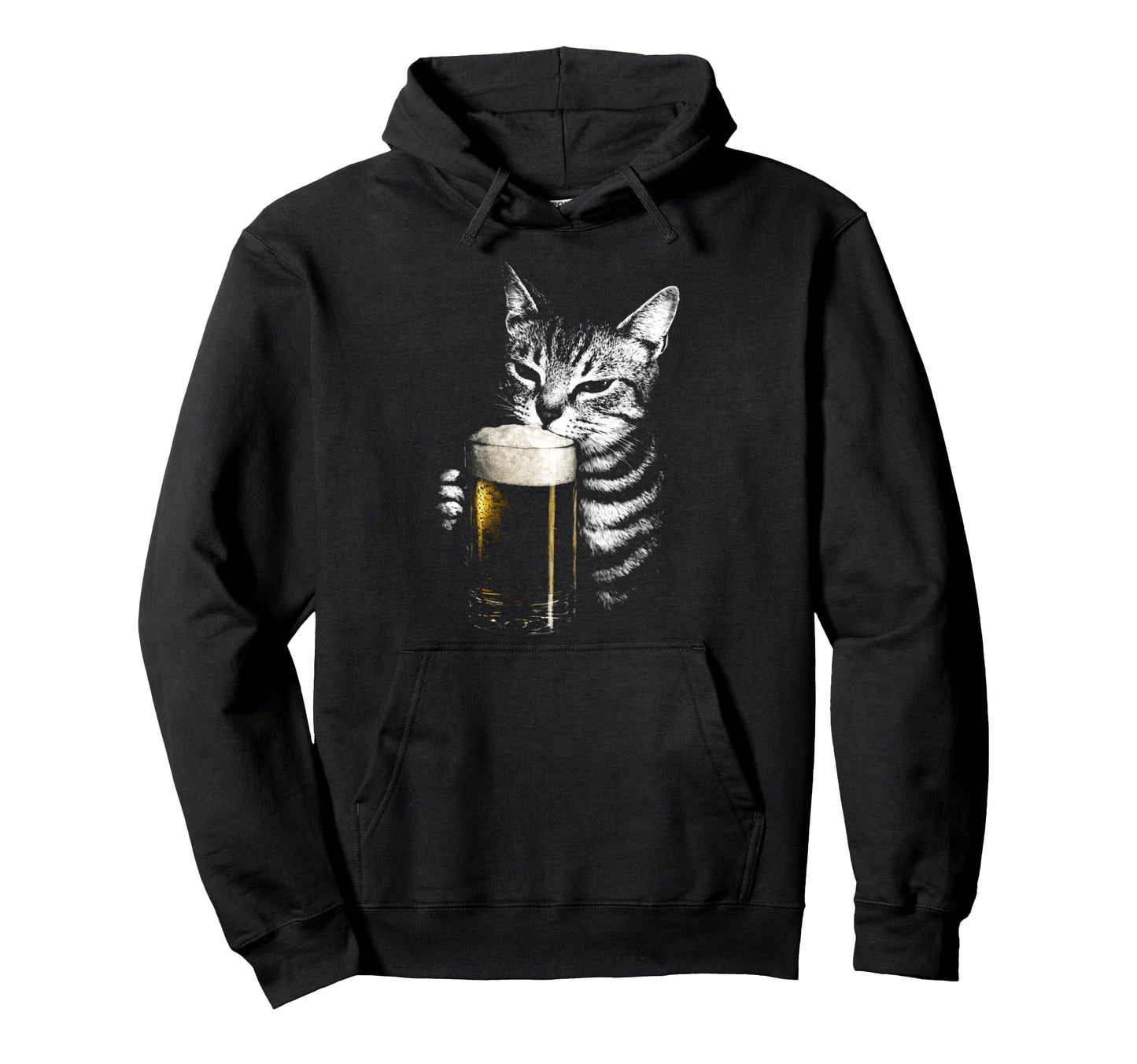 Cat Beer Y2K 90S Funny Cat Beer Hoodie - Fun Novelty Design Men Women - T-Shirt, Sweatshirt, Hoodie