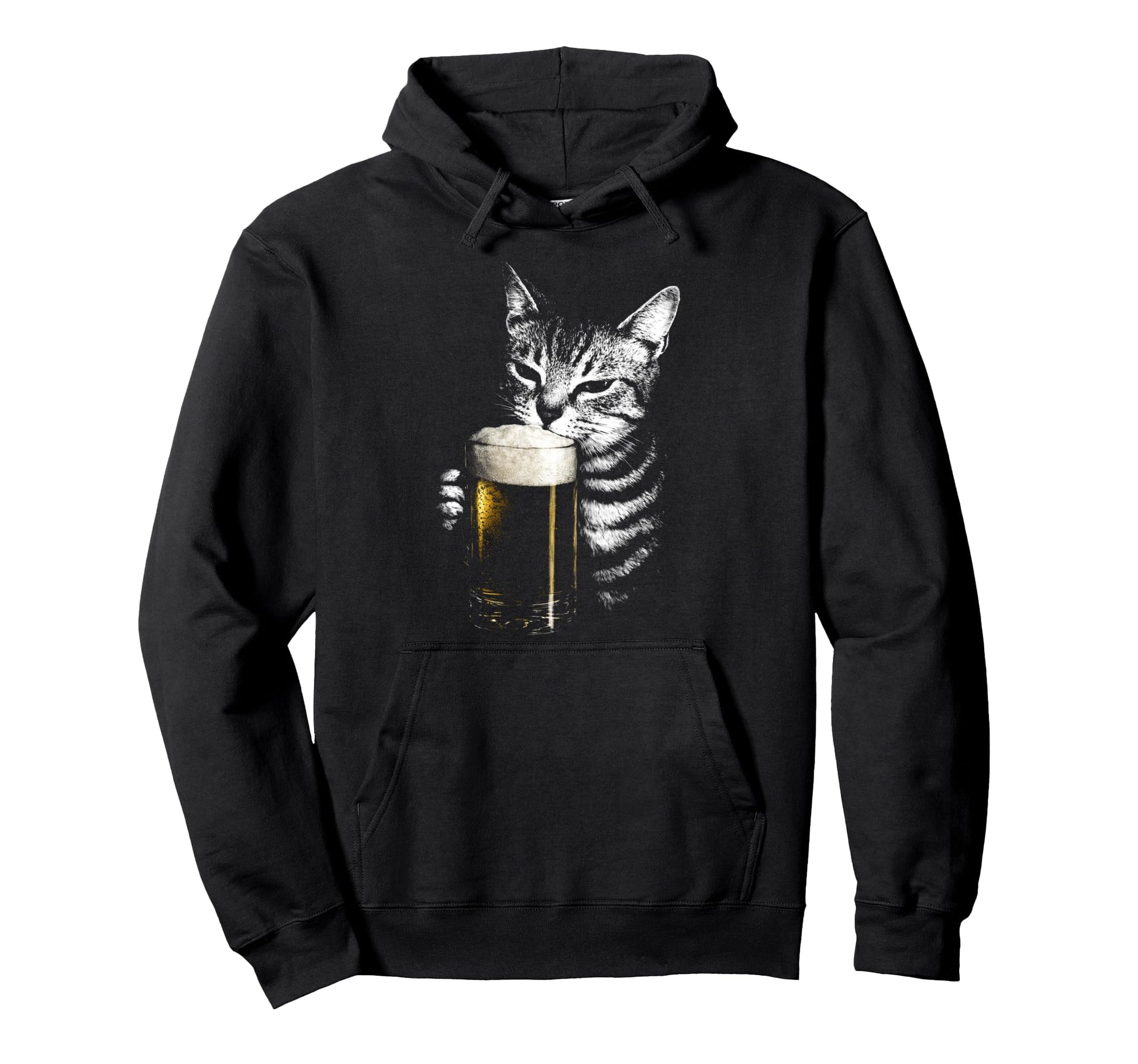 Cat Beer Y2K 90S Funny Cat Beer Hoodie - Fun Novelty Design Men Women - T-Shirt, Sweatshirt, Hoodie