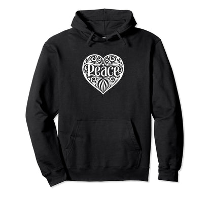 Peace And Love Hoodie - Unique Graphic Unisex - T-Shirt, Sweatshirt, Hoodie