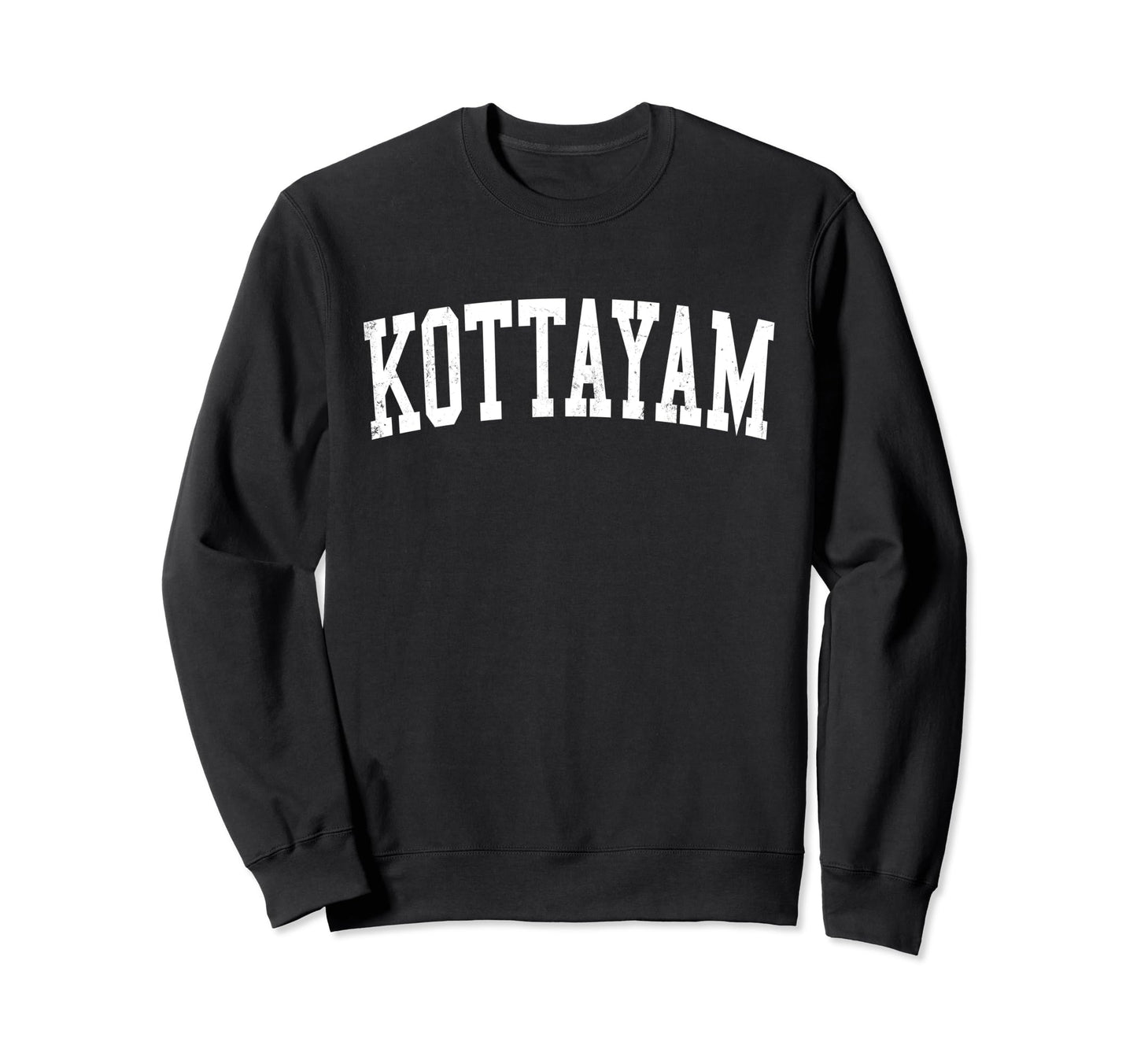 Kottayam India Distressed White Sweatshirt - Unique Graphic Men Women - T-Shirt, Sweatshirt, Hoodie