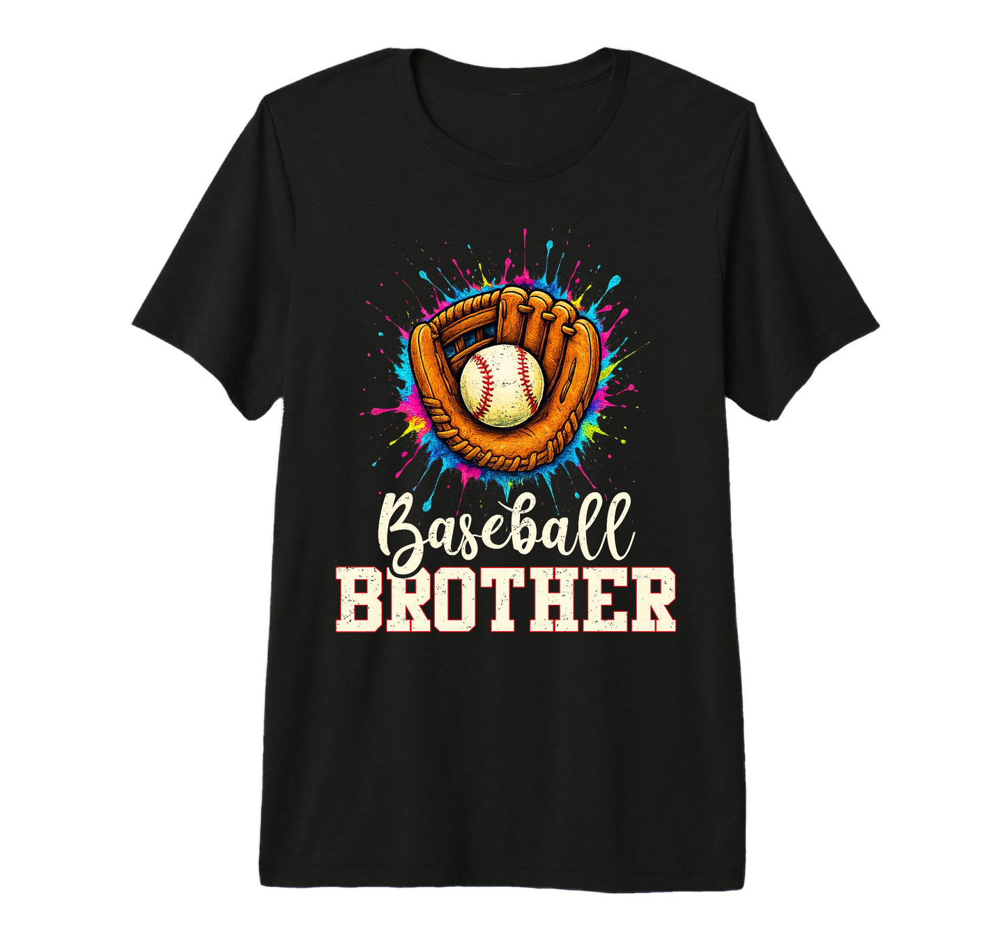 Baseball Brother Colorful Painting T-Shirt - Custom Art Print for Adults - T-Shirt, Sweatshirt, Hoodie