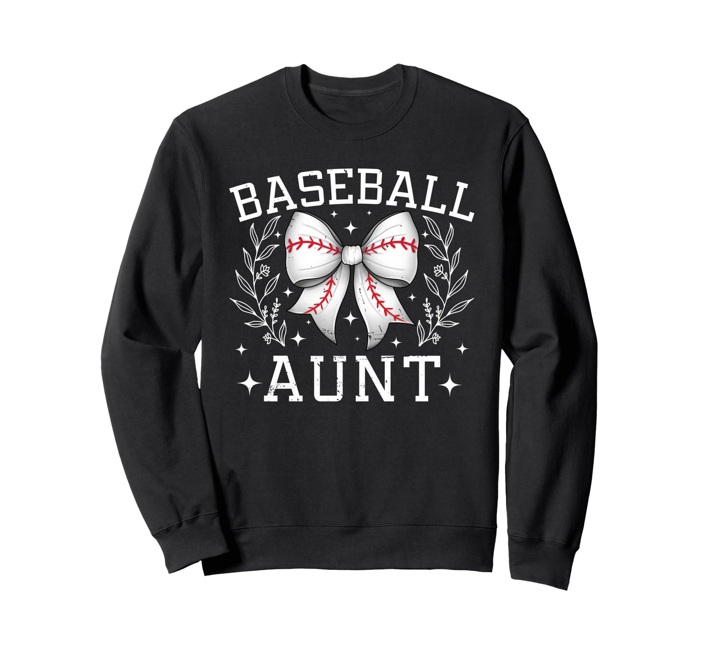 Coquette Bow Baseball Aunt Sweatshirt - Casual Everyday Wear Men Women - T-Shirt, Sweatshirt, Hoodie