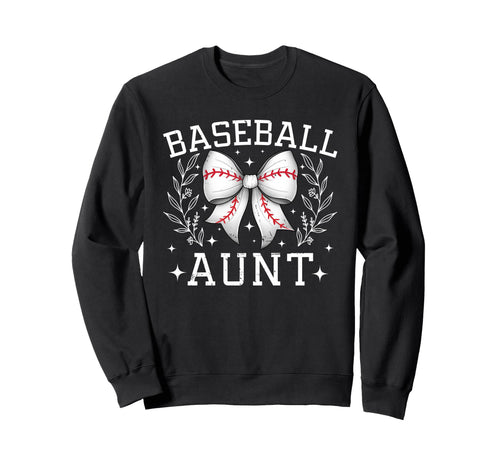 Coquette Bow Baseball Aunt Sweatshirt - Casual Everyday Wear Men Women - T-Shirt, Sweatshirt, Hoodie