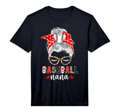 Mens Baseball Nana Messy Bun Nana T-Shirt - Aesthetic Graphic Unisex - T-Shirt, Sweatshirt, Hoodie