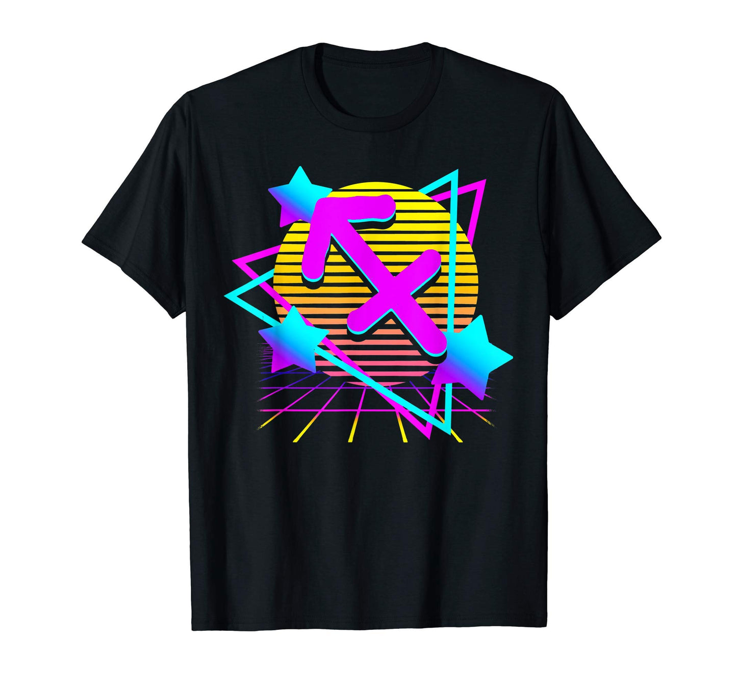 Vaporwave Synthwave Sagittarius 1980S T-Shirt - Minimalist Print Unisex - T-Shirt, Sweatshirt, Hoodie