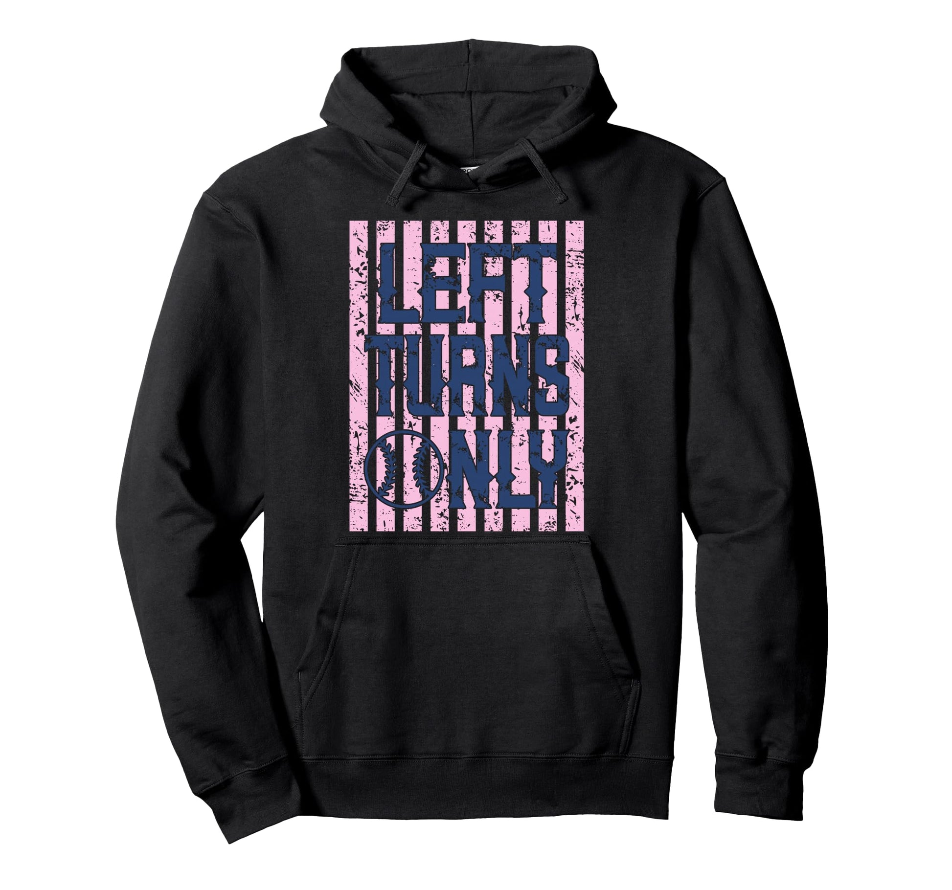 Play Ball Baseball Mom Left Turn Preppy Hoodie - Trendy Graphic Men Women - T-Shirt, Sweatshirt, Hoodie