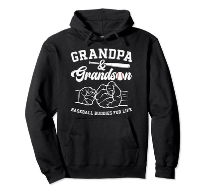 Baseball Buddies Baseball Grandpa Hoodie - Novelty Apparel for Adults - T-Shirt, Sweatshirt, Hoodie